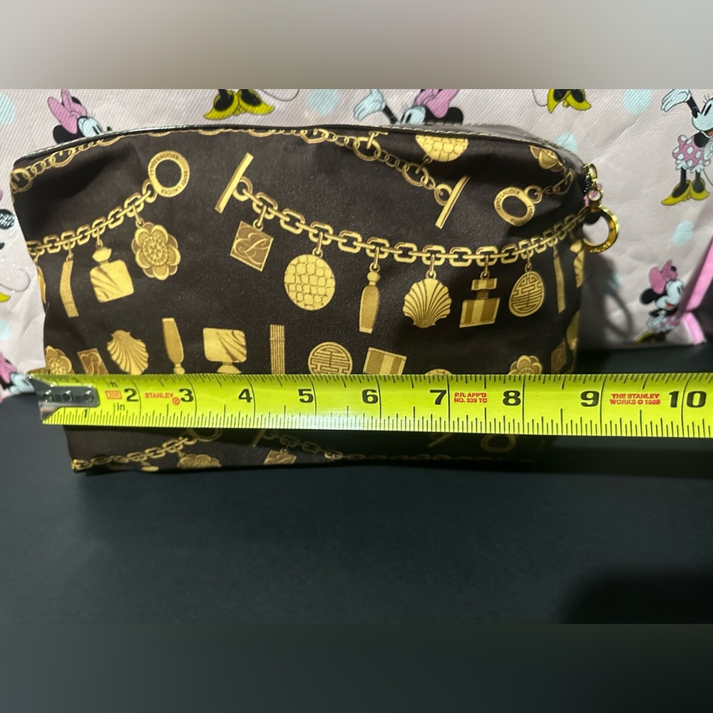 Estee Lauder Brown and Gold Cosmetic Bag